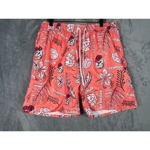 NWT Wes and Willy Georgia Bulldogs Swim Trunks Mens XL Red UGA Vintage Print